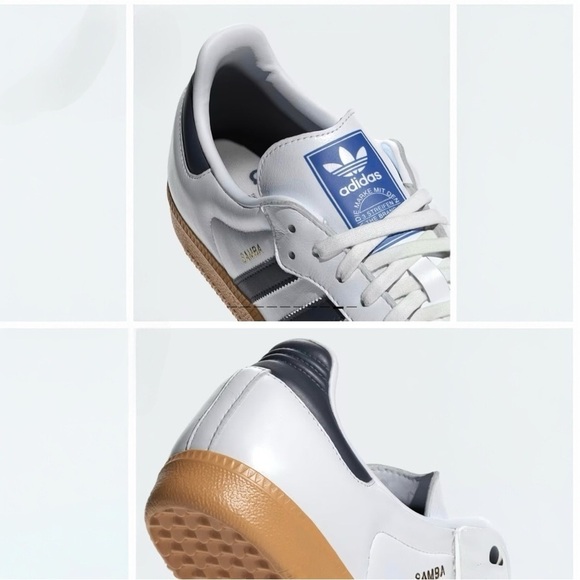 Adidas Samba OG Original "Cloud White/Night Indigo/Gum" Women’s sneakers Size 6 - Picture 9 of 16